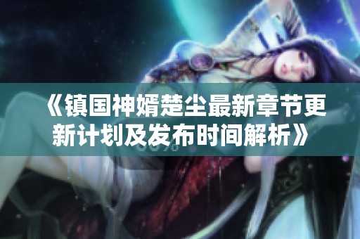 《镇国神婿楚尘最新章节更新计划及发布时间解析》