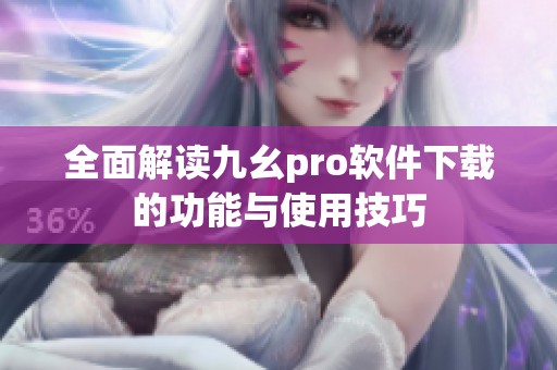 全面解读九幺pro软件下载的功能与使用技巧