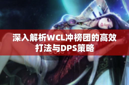 深入解析WCL冲榜团的高效打法与DPS策略