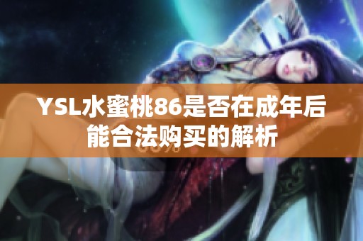 YSL水蜜桃86是否在成年后能合法购买的解析