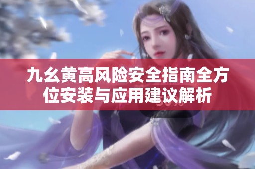 九幺黄高风险安全指南全方位安装与应用建议解析