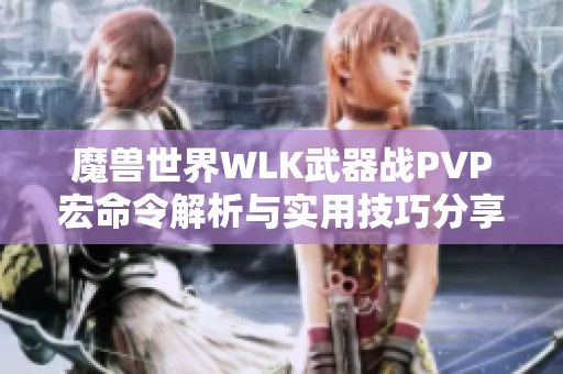 魔兽世界WLK武器战PVP宏命令解析与实用技巧分享