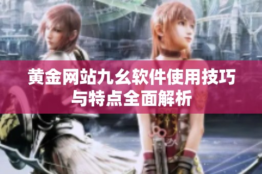 黄金网站九幺软件使用技巧与特点全面解析